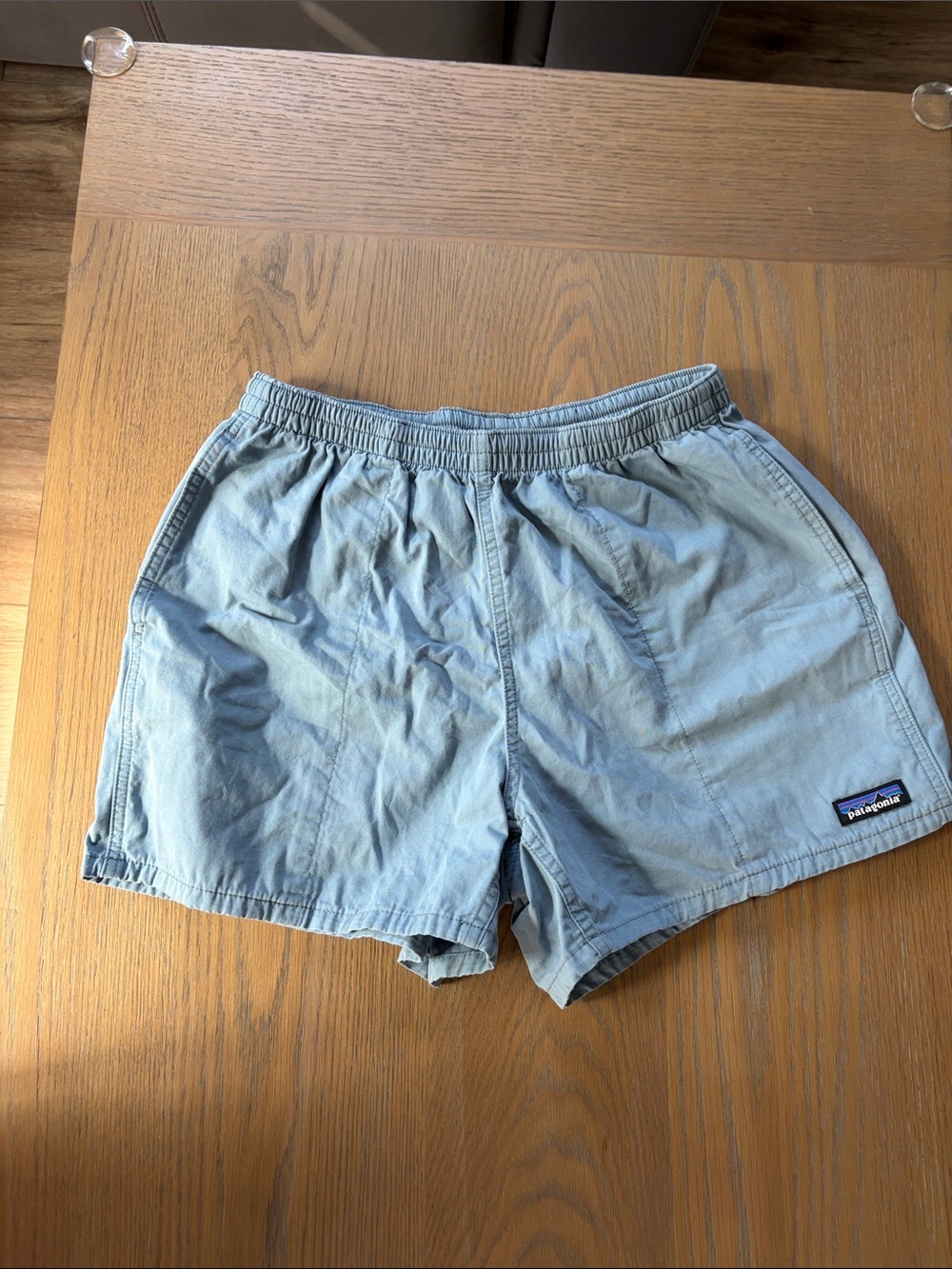Patagonia woman’s baggies  Light Blue Elastic-Waist Shorts Small
